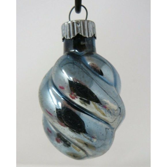 Unbranded Other - 🌲  2" VTG MERCURY Glass FIGURAL Christmas Ornament~Smoky Blue